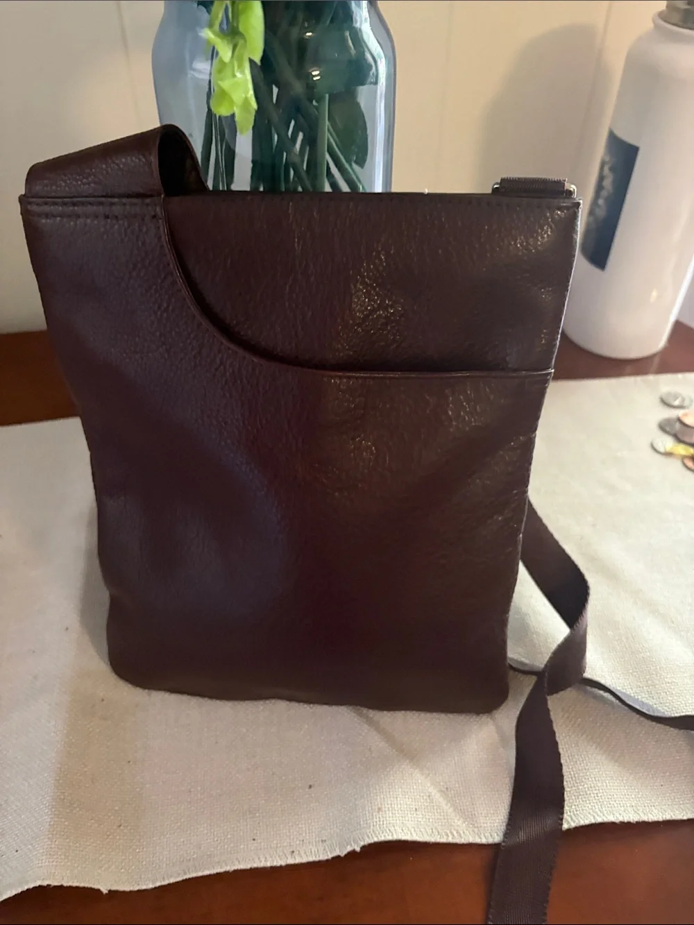 RADLEY LONDON Dark Brown Leather Crossbody Bag